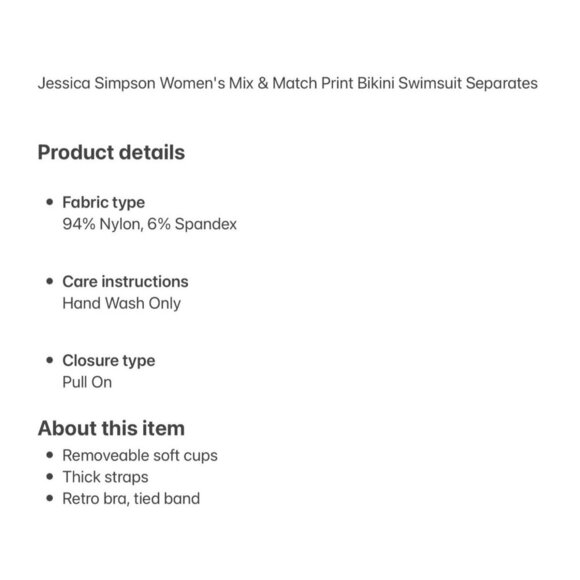 Jessica Simpson Womens Size XL Orange Pink Print Bikini Top Swim Separates NWT - Picture 6 of 8